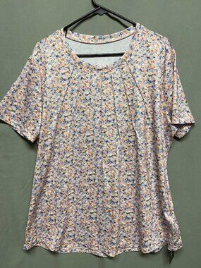 NWT Kistore Short Sleeve XXL Floral tunic